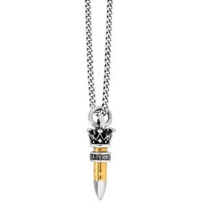 King Baby Studio .22 Caliber Bullet w/Silver Ring Pendant on 24 inch chain